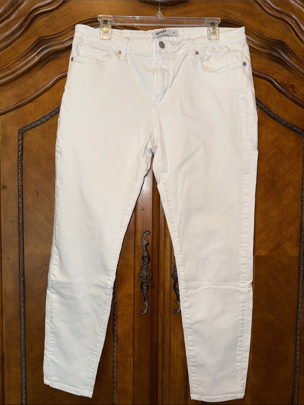 Just Black Women's White Skinny Jeans - Slim Stretch Fit